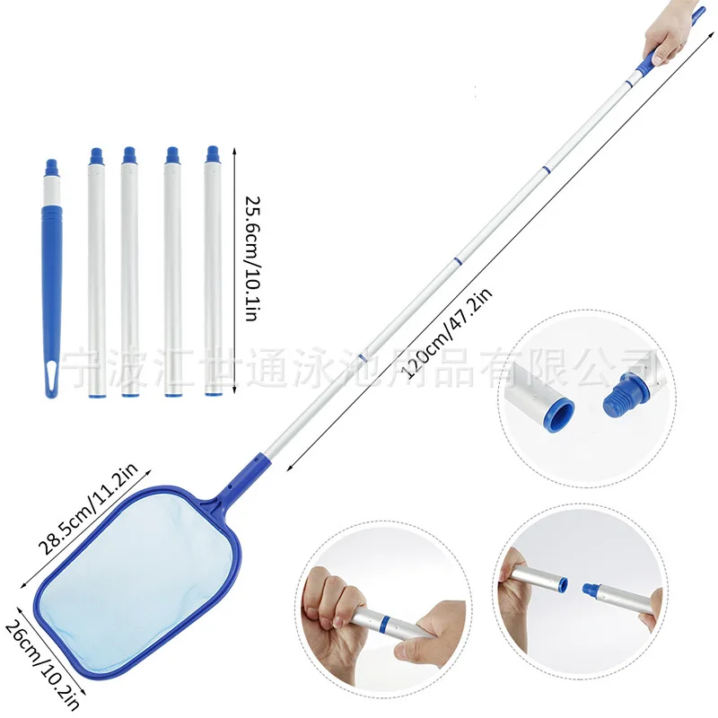 Swimming Pool Cleaning Suction Head Portable Vacuum Head Fishing Net with Pole Shallow Net