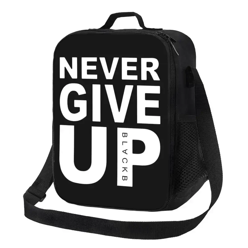 Never Give Up Insulated Lunch Tote Bag for You'll Never Walk Alone Portable Thermal Cooler Food Lunch Box Kids School Children