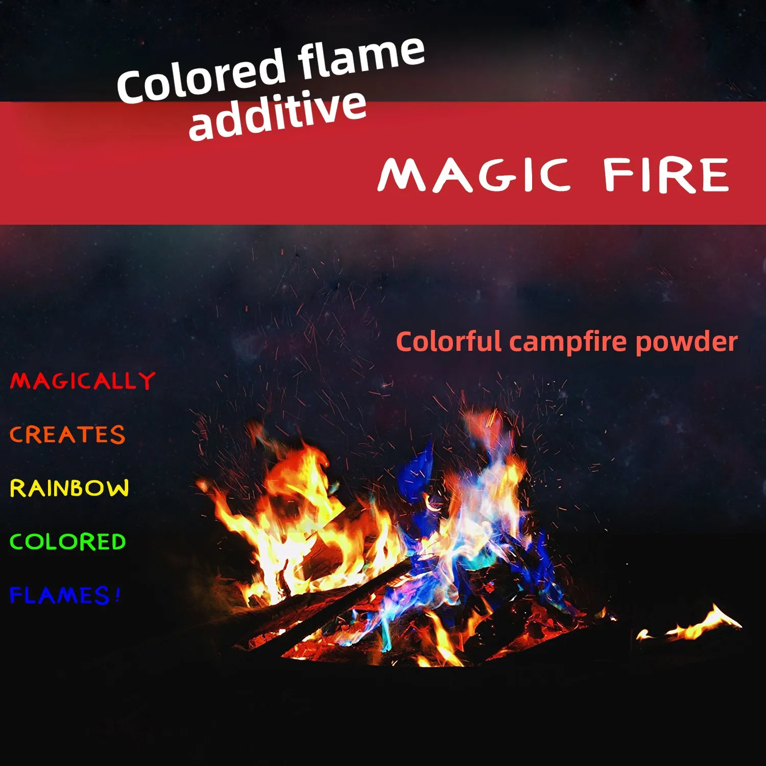 Magic Fire Colored Flame Powder Magic Toy Flame Party Beach Bonfire Party Supplies - Detail 1