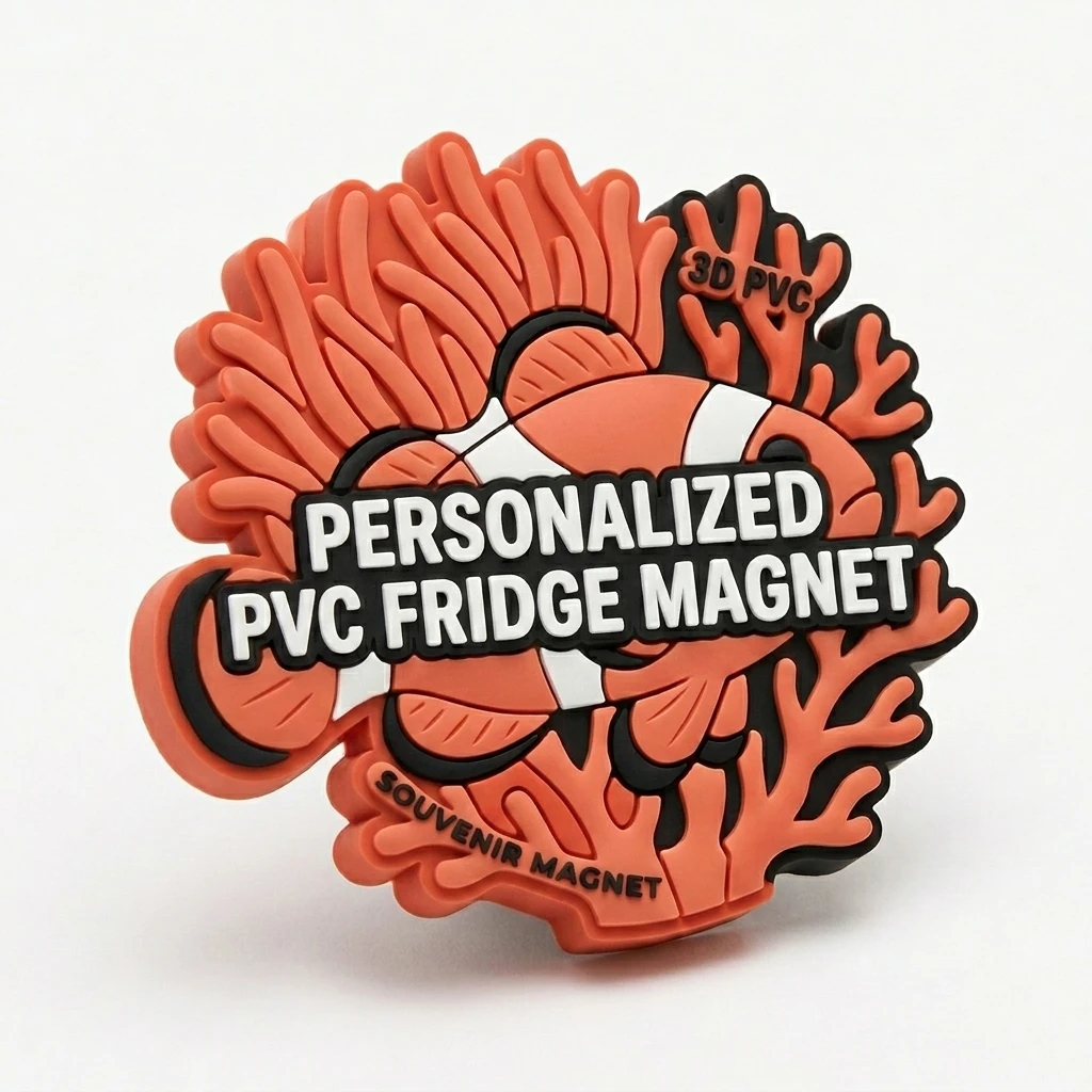 Customized 3D Raised Soft PVC Fridge Magnet Personalized Refrigerator Sticker Bulk Promotional Souvenir Gift