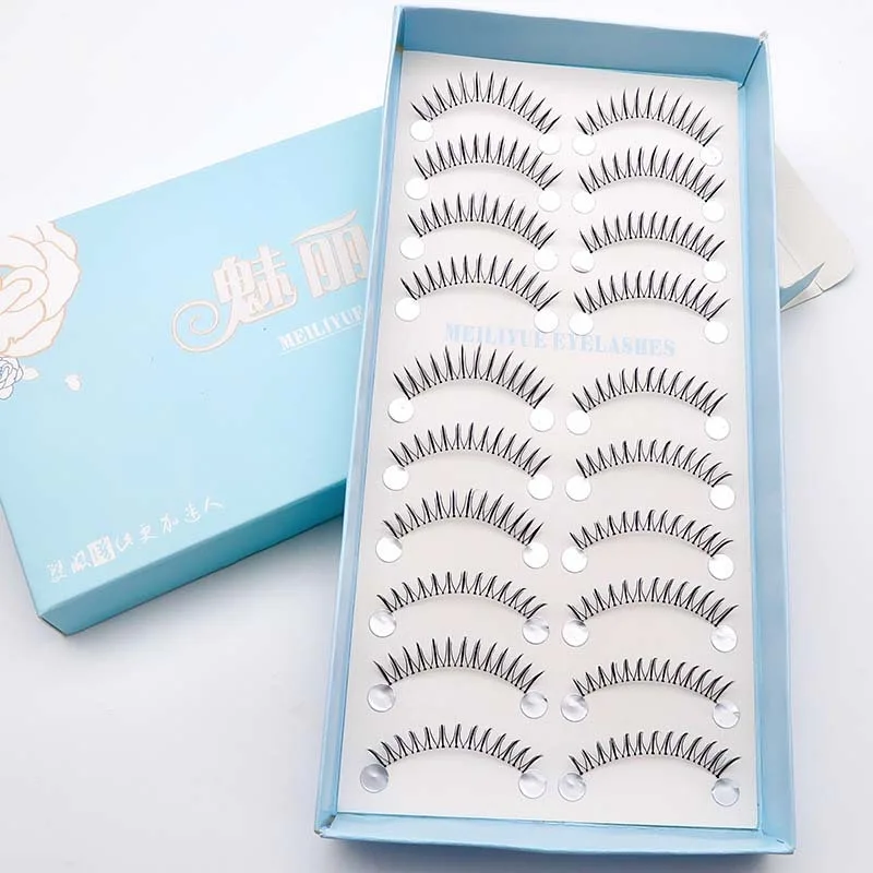 New V Shaped False Eyelashes Korean Girl Group Natural Transparent Stem Lashes Makeup Fairy Grafting Eyelash Extension Tools