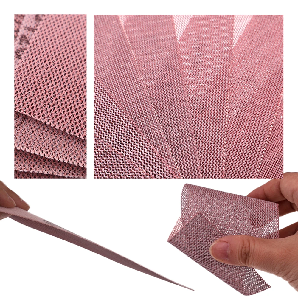 Juego de papel de lija de malla cuadrada, 10 Uds., 70x198/420mm, gancho y bucle para coche de madera y Metal (grano 80-800)