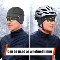 Winter Warm Fleece Cycling Cap Outdoor Windproof Thermal Skull Helmet Liner Cap Running Skiing Motocycle Riding Sport Beanie Hat