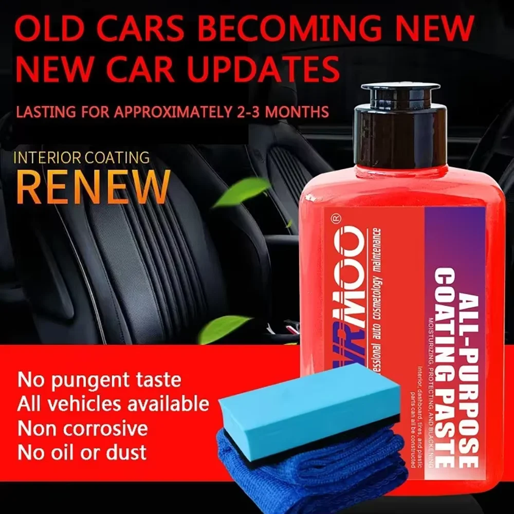 Plastic parts retreading agent, automotive interior plating crystal polish agent, seat leather instrument panel maintenance wax