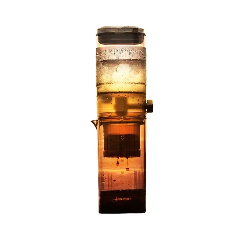 Large Capacity Home Hand Brew Cold Brew Coffee Drip Pot Set Ice Cool Coffee Drip Filter Made of Transparent Plastic