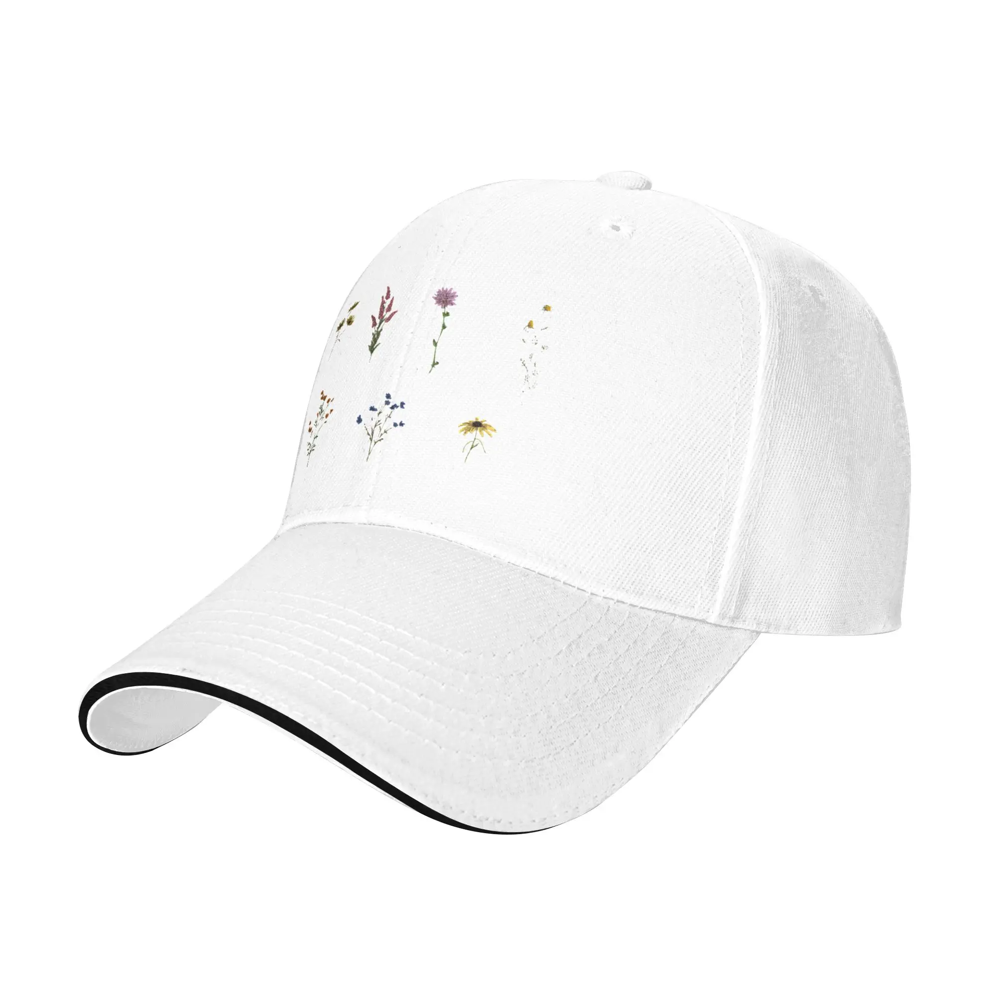 Handdrawn Wildflowers Gift For Children Men Women A Baseball Cap Hat