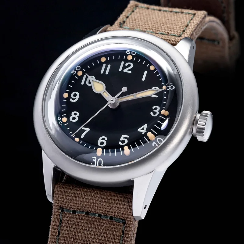 Espinho masculino relógio automático 36mm piloto relógio de pulso mecânico 150m à prova dwaterproof água luminosa espelho safira nh35 militar