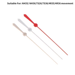 1PC For NH35 NH36 NH38 NH70 NH72 Movement Watches Pointers 12.5mm Single Second Hand White Silver Red Watch Hands