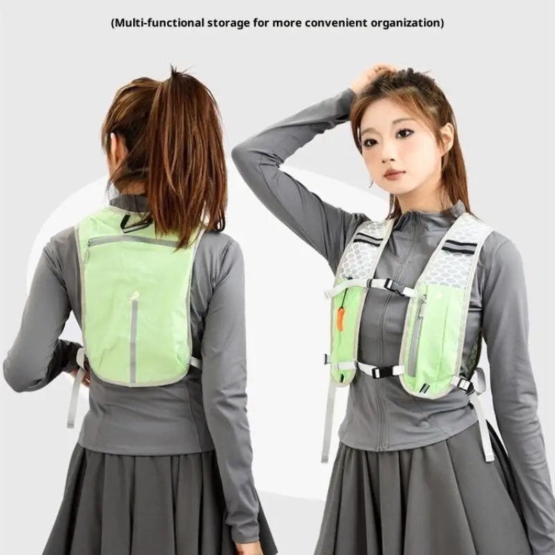 

Легкий жилет для бега для езды на велосипеде и спорта, светоотражающий нагрудный пакет с карманом для хранения телефона, уличное снаряжение