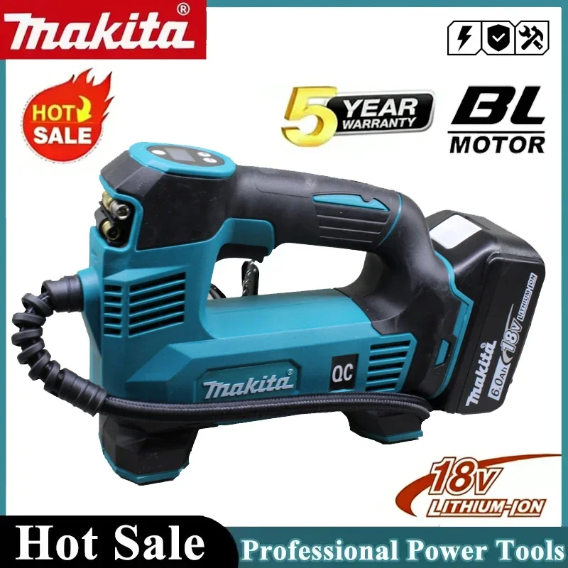 

Makita Portable Air pump 18V Battery Lithium-Ion Cordless Inflator For Car Tyre Inflator Electric Motorcycle Pump