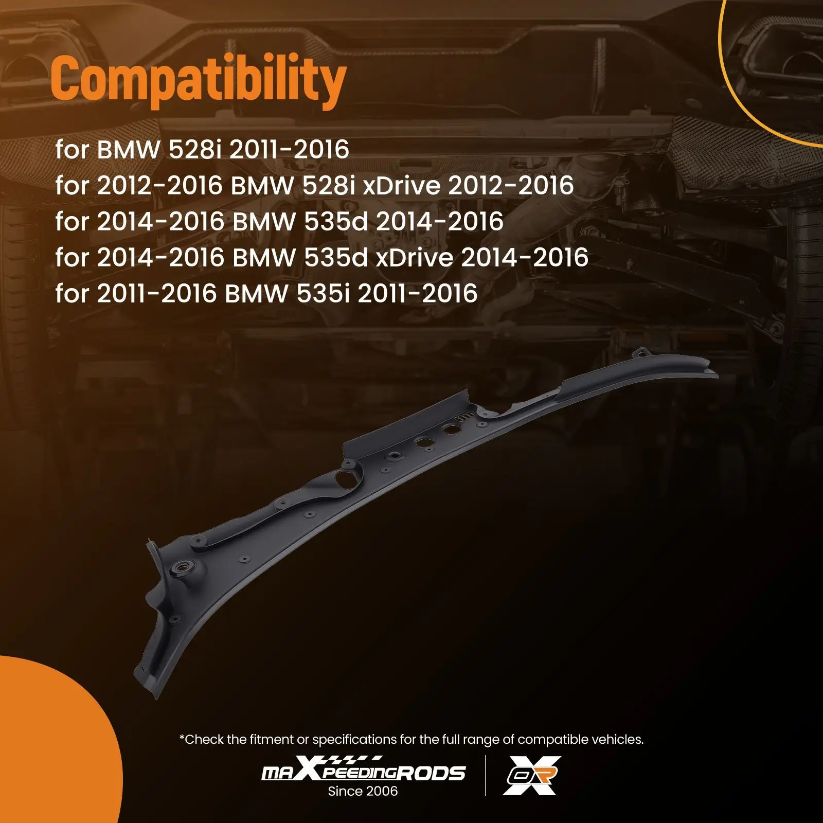 

Накладка на панель лобового стекла для BMW 528i 535d 550i M5 2011-2016 51717203124