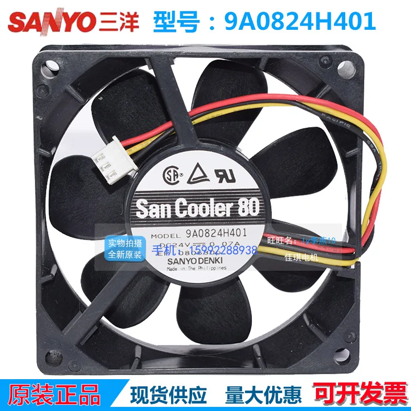 

for Sanyo 9A0824H4011 8025 24V 0.07A Server and Inverter Cooling Fan