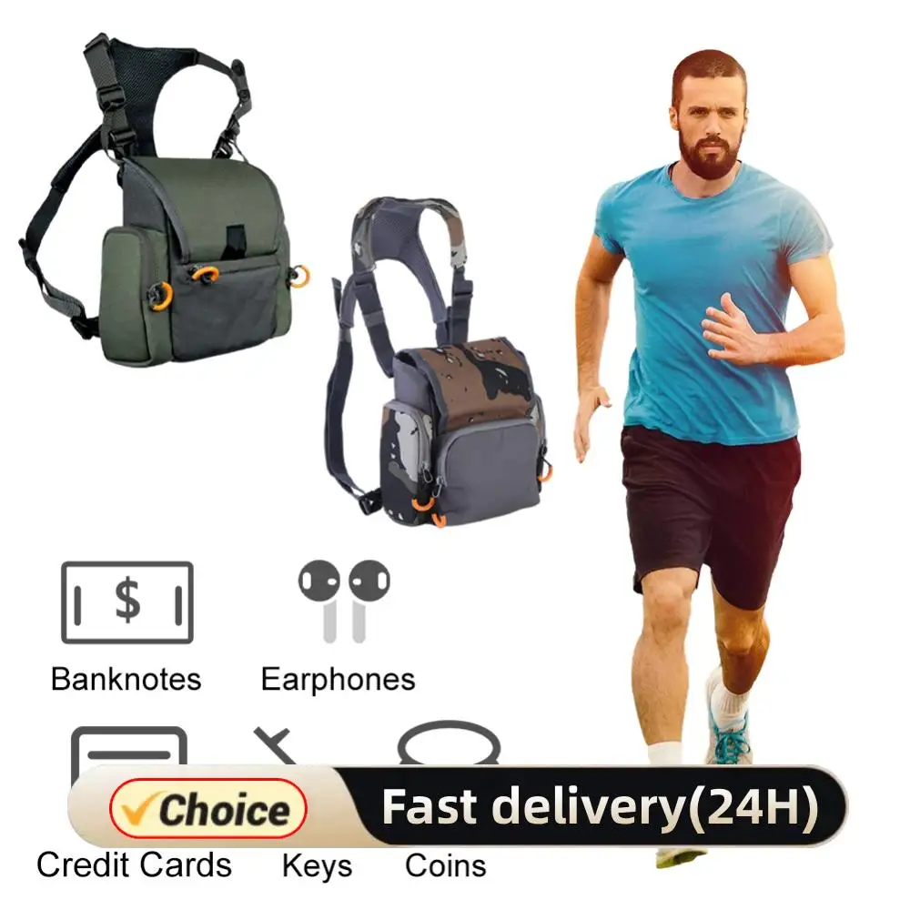 

Нагрудный рюкзак с бинокулярным ремнем, многофункциональный чехол для бино с водонепроницаемой сумкой для дальномера для охоты, альпинизма, пешего туризма