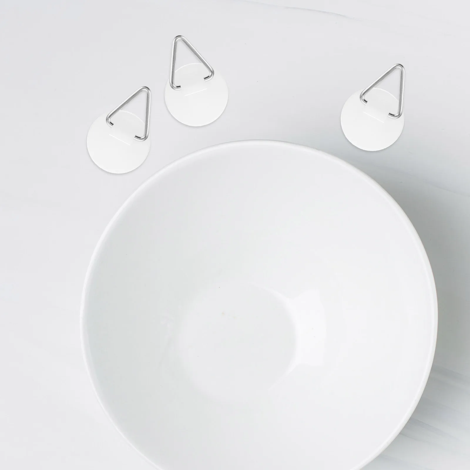 

50pcs Hooks Wall Plate Hangers Dish Rack Holder Strong Adhesive 3M Back Space Saving Wall Plate Hook Storage Solution