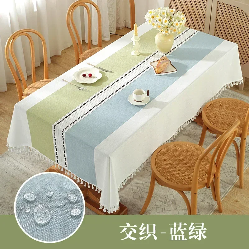 

2024 Waterproof And Oil-proof Small Fresh Dining Embroidered Tablecloth Cabinet Cover Towe