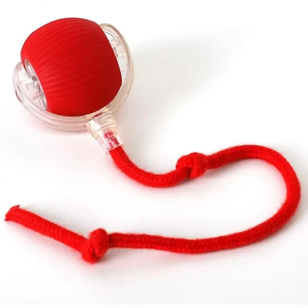 

Smart Self‑Rolling Cat Ball with Tail – Interactive Rechargeable Chase Toy for Indoor Cats (Red)