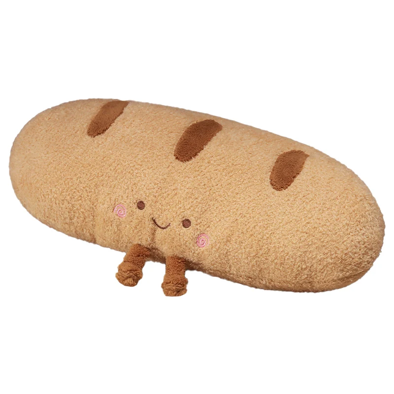 Baguette pane francese cuscino lungo farcito marrone cibo Snack cuscino cuscino supporto per la schiena Plushie Peluche regalo di compleanno per bambini