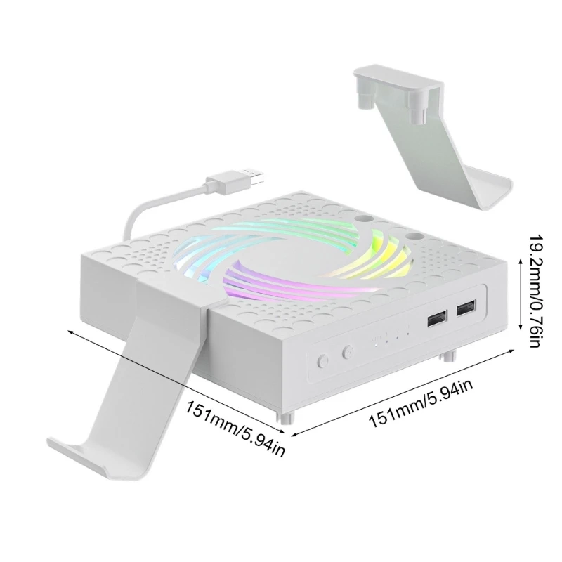 Охлаждающий вентилятор для серийной системы охлаждения с подсветкой, 3 регулируемые скорости