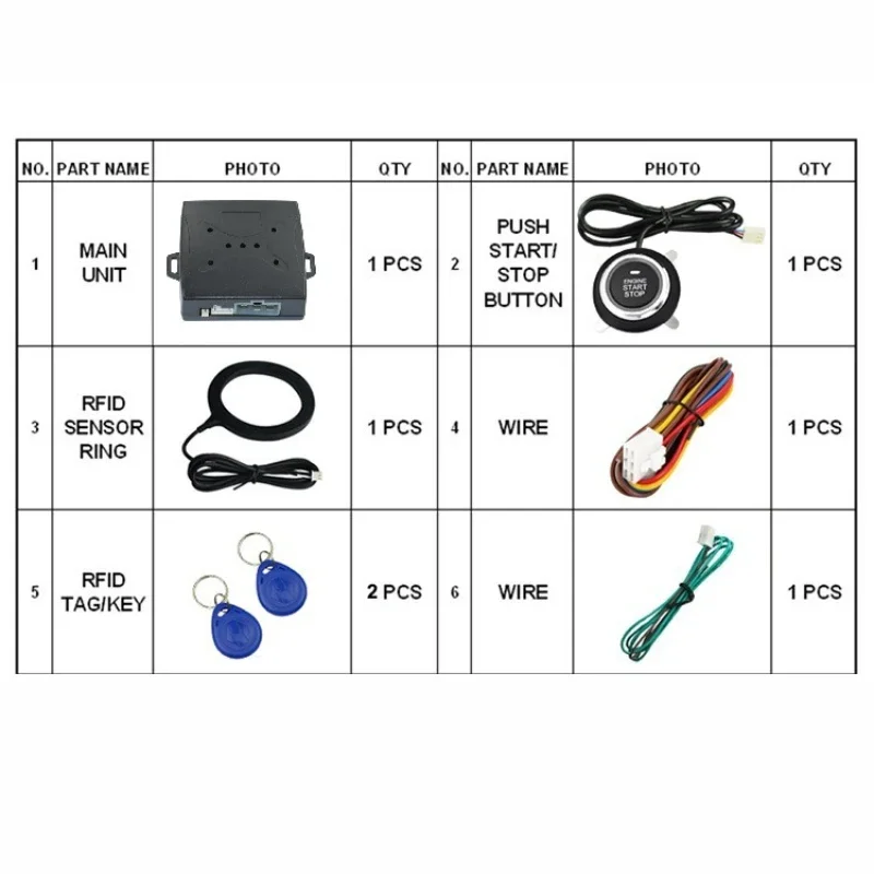 Allarme di blocco universale per auto One Start Stop Engine sistema RFID accensione Keyless Entry Start Stop Lmmobilizer sistema antifurto