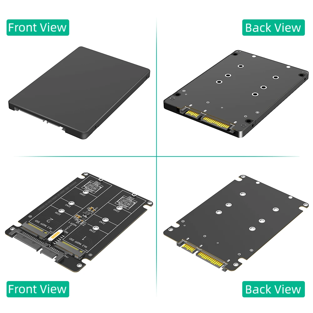 Dual  NGFF M.2 B Key  SSD to 2.5