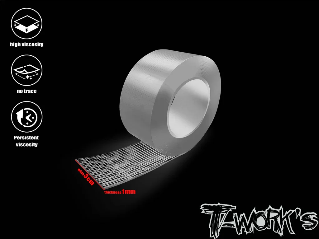 

Original T works TA-082-B Grid thread Gel Double-sided Tape ( 3cm x 3m ) Rc Tool