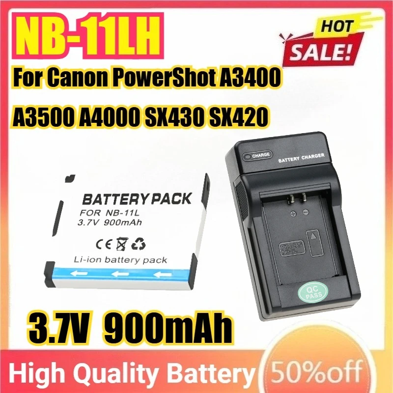 

NB-11LH NB11LH NB-11L 900mAh 3.7V Battery Camera For Canon PowerShot A3400 A3500 A4000 SX430 SX420 IXUS 285HS IXUS 245/125/180