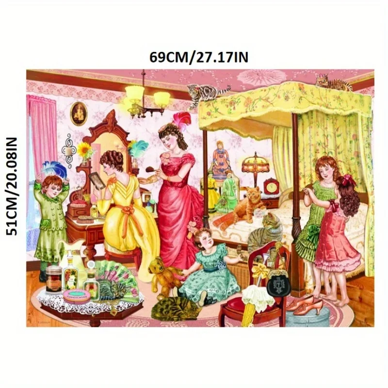 Adulto 1000pcs Puzzle di carta bellezza nel Boudoir Cartoon Jigsaw gioco educativo Wall Display Festival regali giocattolo antistress