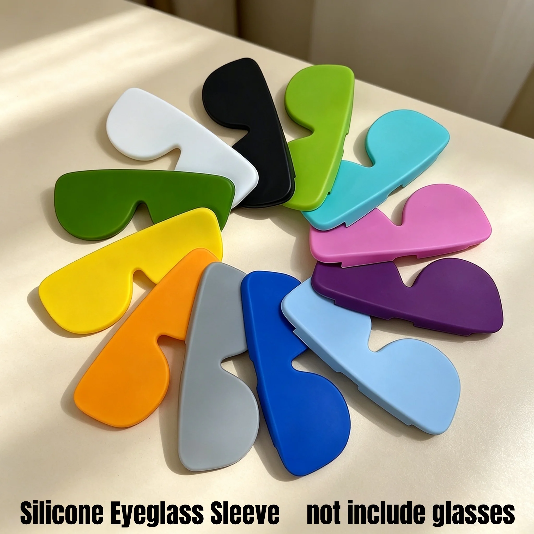 Soft Silicone Eyeglass Sleeve Multi‑Color Portable Glasses Storage Cover Lightweight Holder Pouch for Daily Travel Outdoor Use