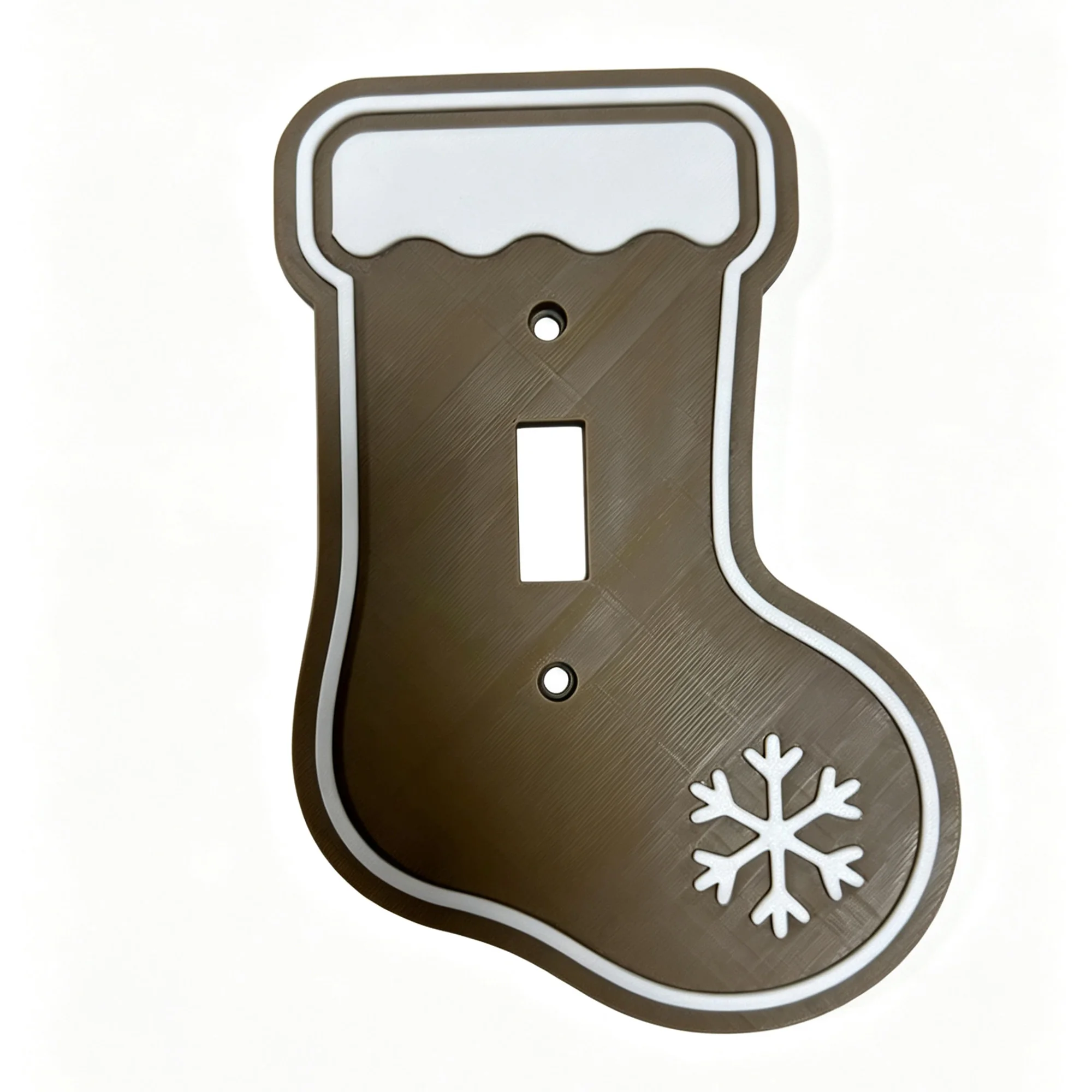 Christmas Stocking Light Switch Plate Cover, 3D Printed Gingerbread Sock Wall Switch Cover, Xmas Snowflake Decor Wall Outlet Pla
