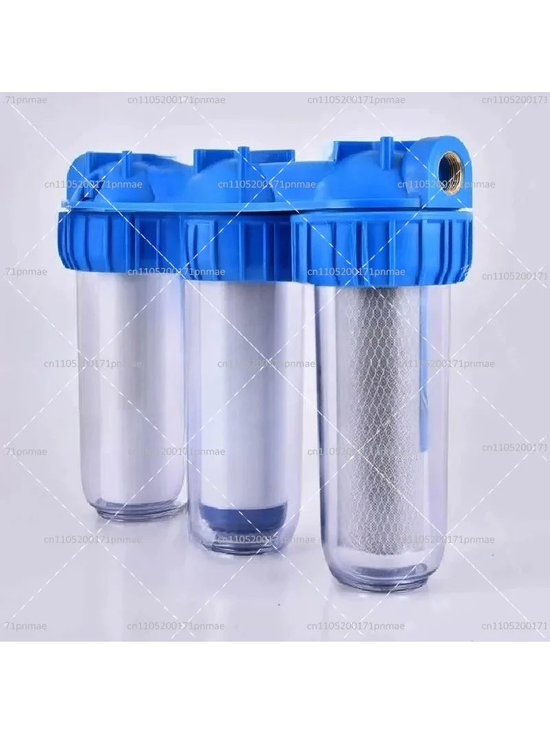 10 Inch 3-Stage Whole House Water Filter Transparent Housing Pre-Filtration System for Kitchen