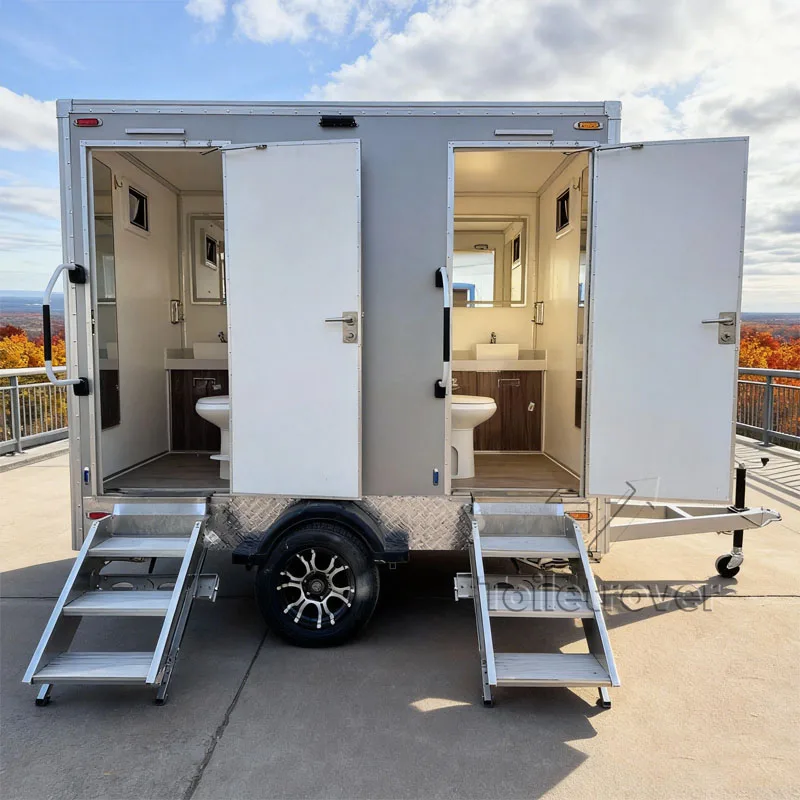 

Handicap-Accessible Portable Restroom Outdoor Portable Shower and Toilet Mobile Medical Clinic Trailer with Bathroom