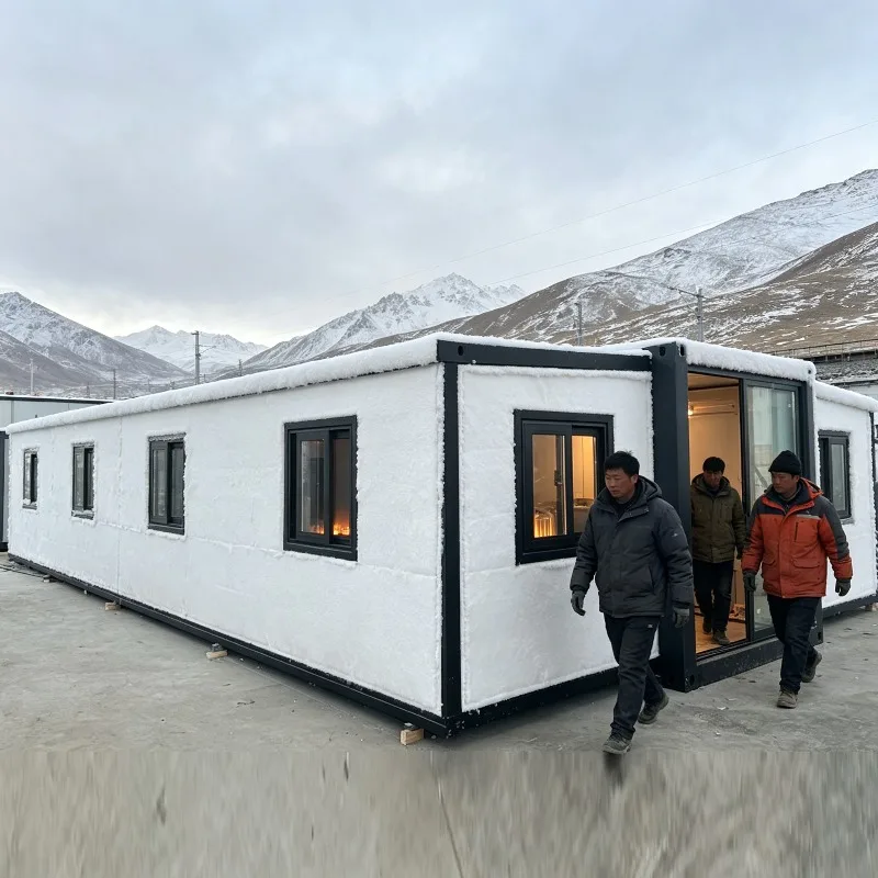 Commercial Expandable Container House 20ft 40ft Prefab Modular Home for Hotel Office Hospital Quick Install Steel Frame