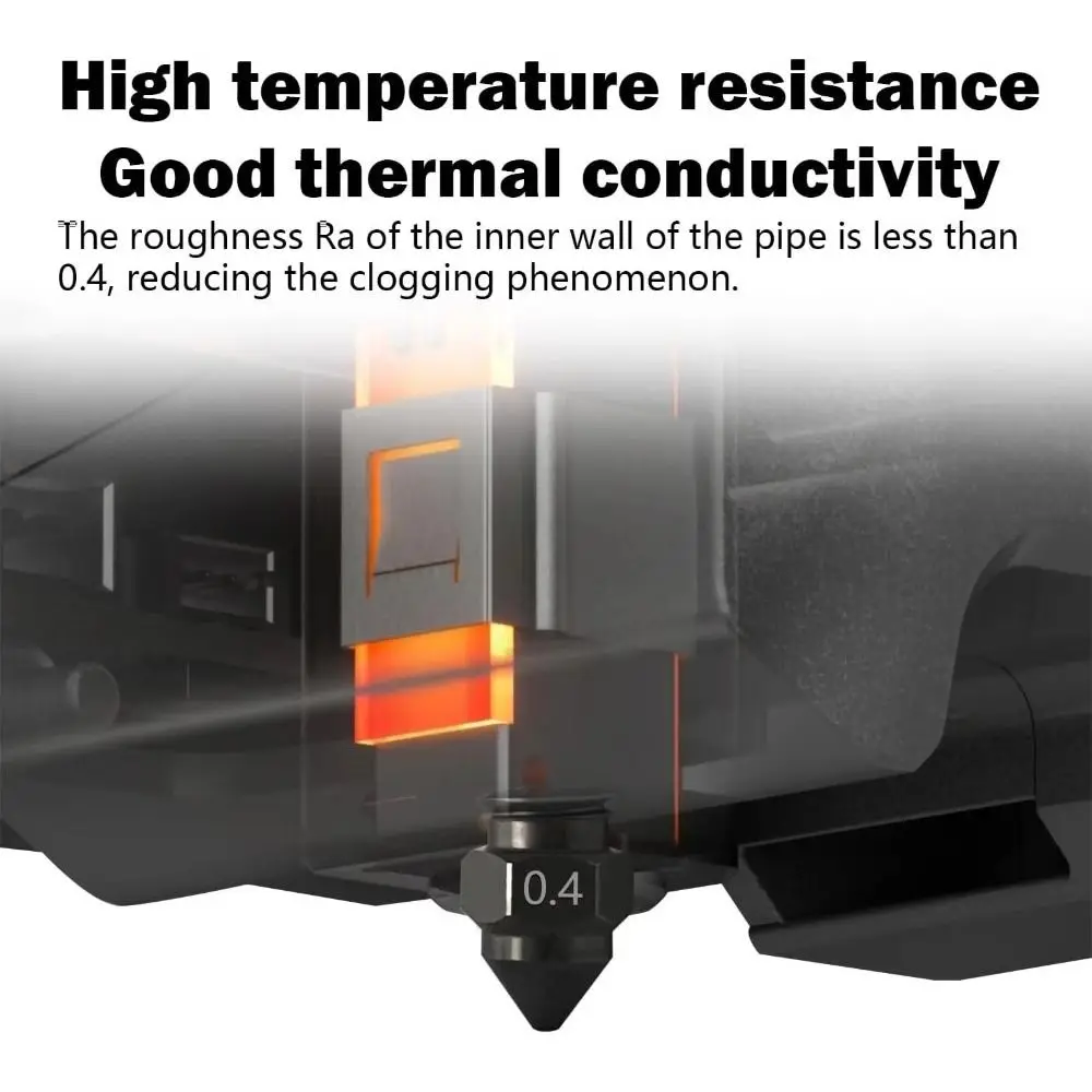 

1pcs 0.2/0.4/0.6/0.8mm Ceramic Hotend Nozzle Hardened Steel High-Speed 3D Printer Parts Upgrade Parts for Elegoo Centauri Carbon