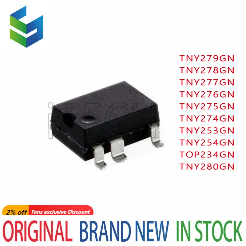 5Pcs 100% New TOP234GN TNY253GN TNY254GN TNY274GN TNY275GN TNY276GN TNY277GN TNY278GN TNY279GN TNY280GN SOP-7 IC Chip In Stock