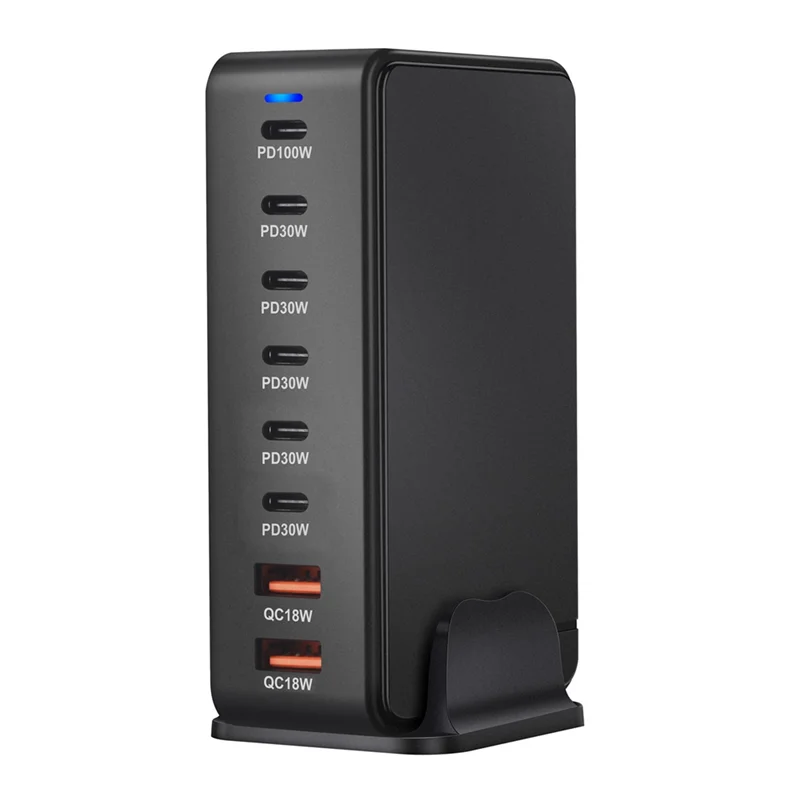 

Новое настольное зарядное устройство Gan мощностью 286 Вт, 8 портов, USB PD, зарядное устройство 6C2A, быстрая зарядка для Iphone 15