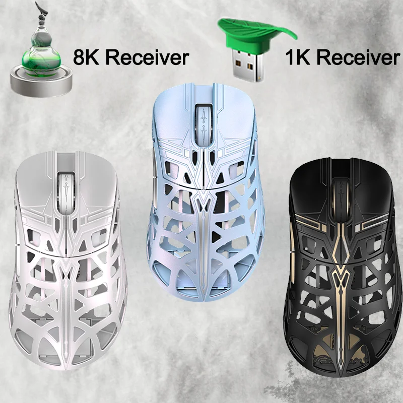 Игровая мышь Wlmouse Sword X 8000 Гц Paw3950HS Nordic 52820, эргономичная, легкая, из магниевого сплава, подарочная беспроводная связь
