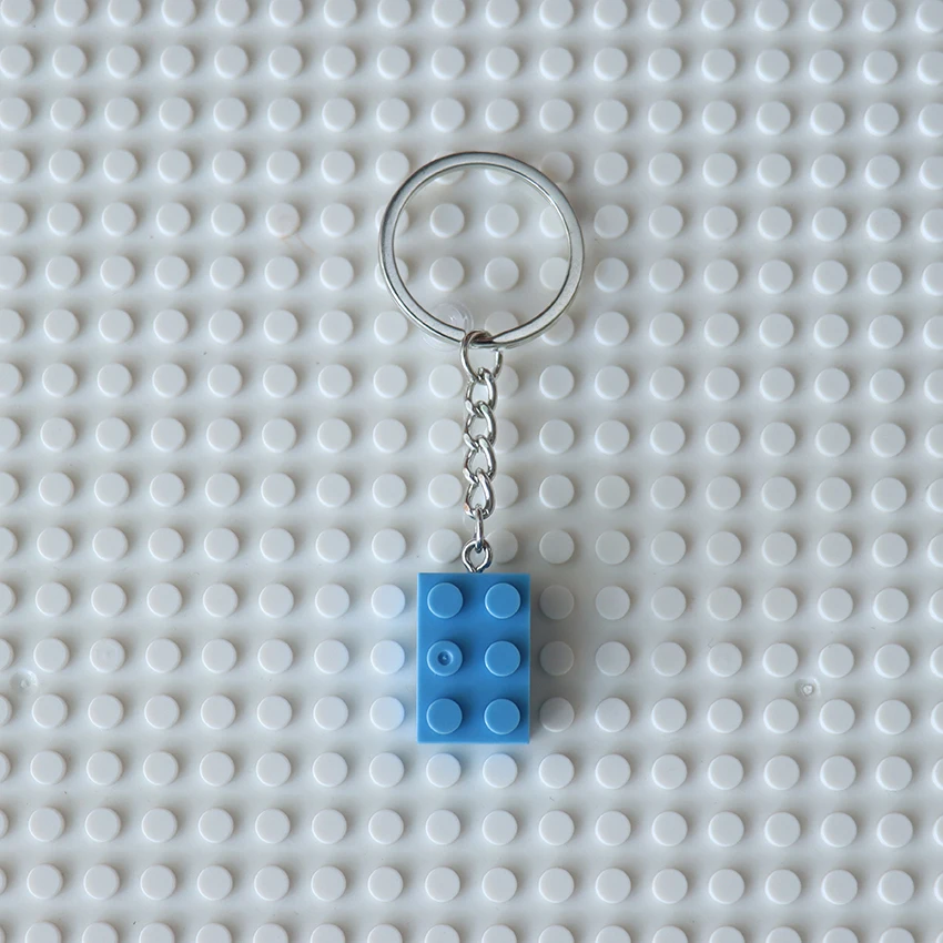 DIY Building Blocks Key Chain Hanging Ring Bricks Accessories Keychain Creative Brick 2x3 Kits Compatible All Brands Toys 3002