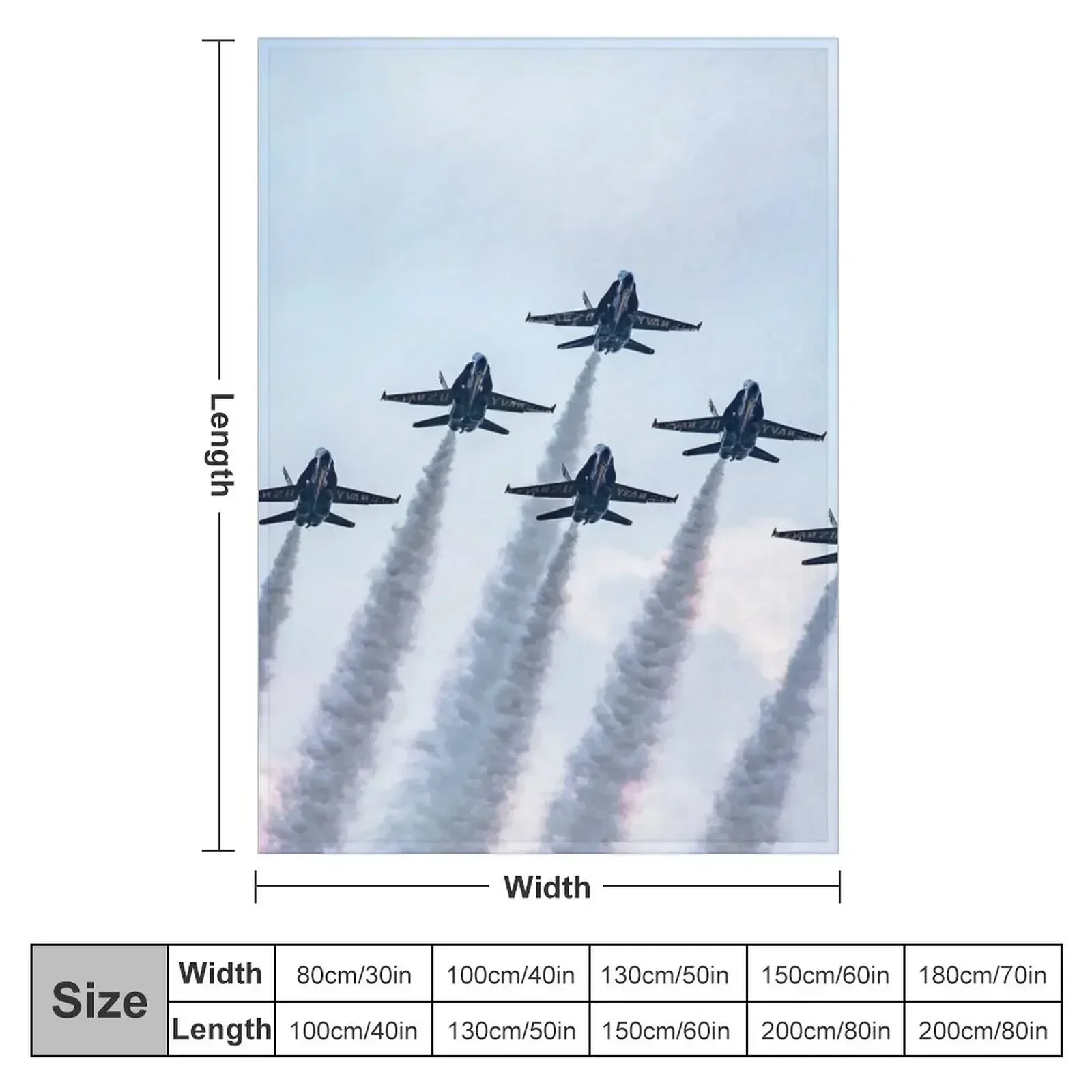 Blue Angels in Formation Throw Blanket Large cosplay anime Cute bed plaid Thermals For Travel Blankets