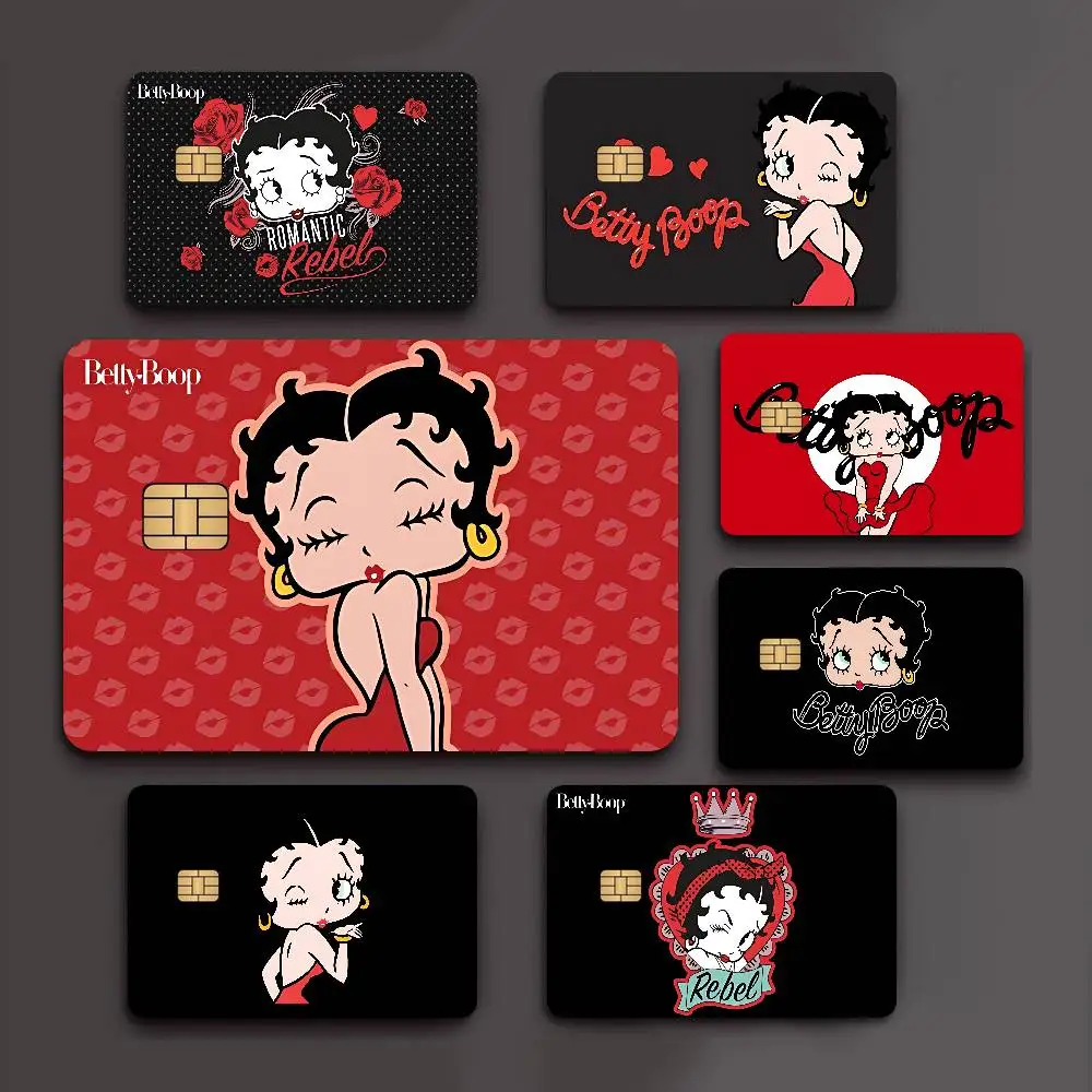B-Bettys B-Boops Anime Cartoon Bear Skin Sticker Film Tape Case for Big Credit Debit Card Front Side