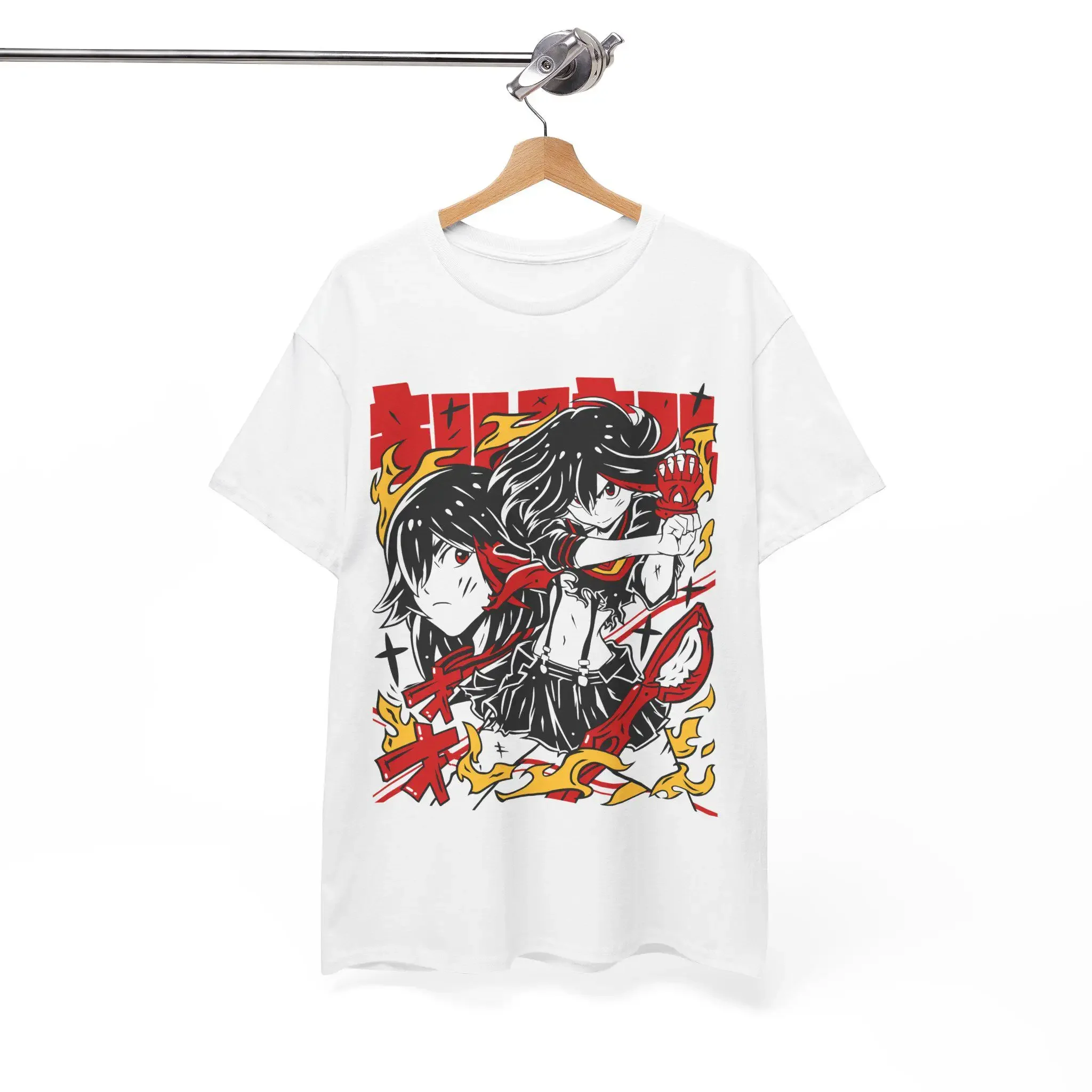 Senketsu Shirt Vintage Washed Unisex Oversized Kill La Kill Streetwear Soft Cotton Short Sleeve Tee Gift Clothing Tops Hot Sale