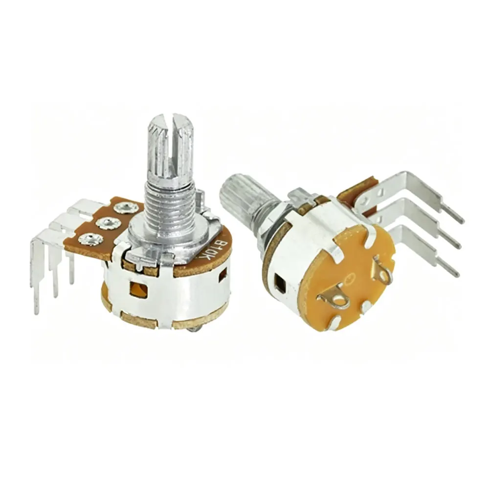 5pcs WH148 3pin With Switch 15MM Bend Foot  B5K B10K B20K B100K B500K 502 103 203 104 504 Potentiometer
