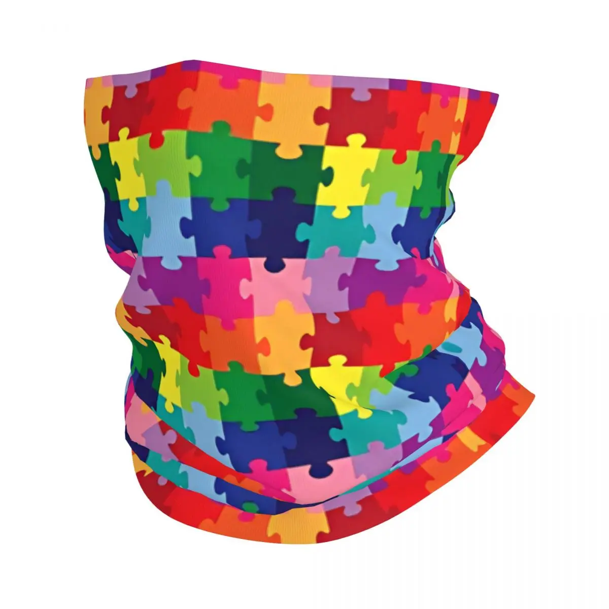 Jigsaw Puzzle Retro Headband Neck Thin Men Women Hiking Tube Scarf Face