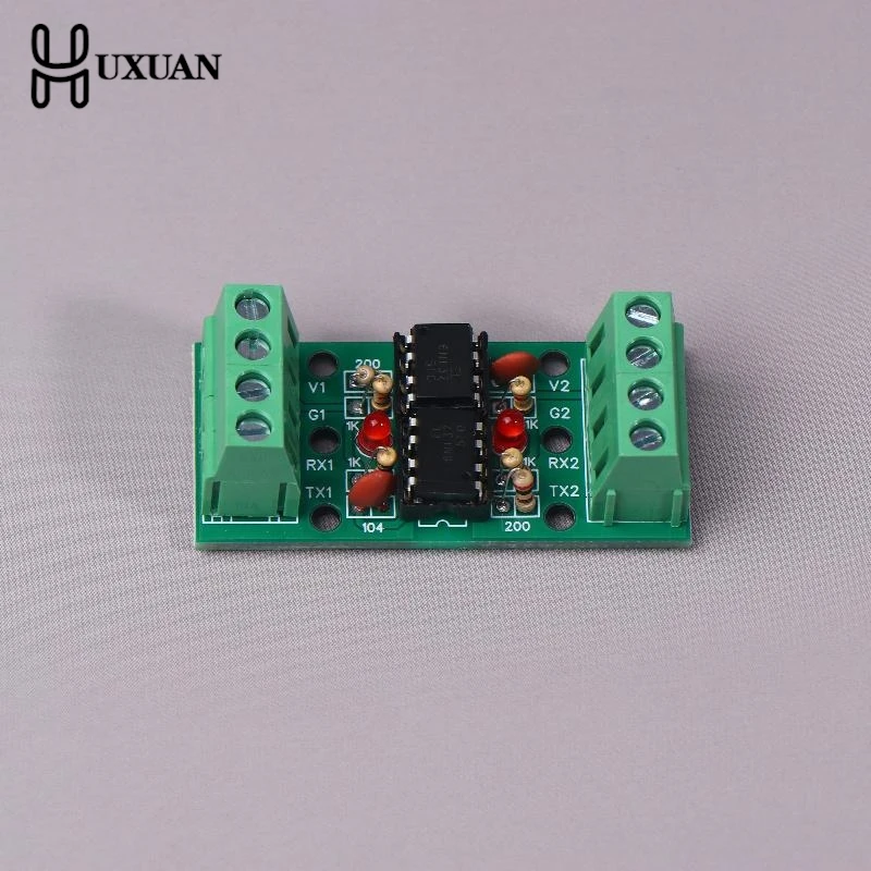 

1 шт. двусторонний протокол связи UART, изоляционный модуль последовательного порта, двойной чип оптопары 6N137 600-250K Baud