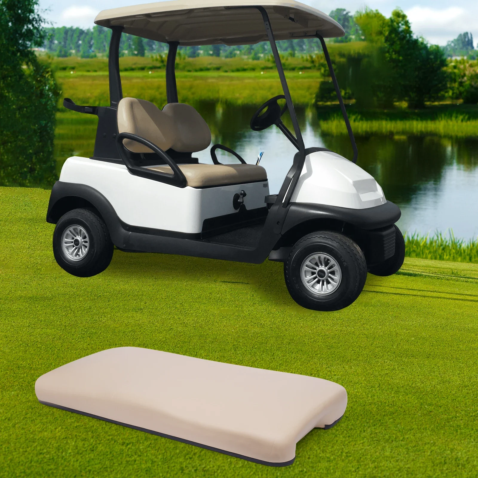 

For Club Car Golf Cart Precedent 04-19 Front Seat Bottom Assembly Cushion Beige
