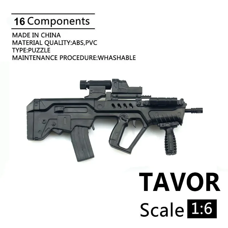 

Модель штурмовой винтовки Tavor из Израиля, модель 4d-пистолета, оружие солдата, пластиковая Сборная модель игрушки, 1/6