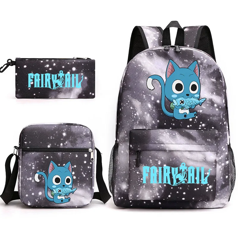 Fairy Tail Leisure Bags School Bags for Teenagers ren Backpacks Cartoon Printed School Bags Travel Bags Boys and Girls Bags