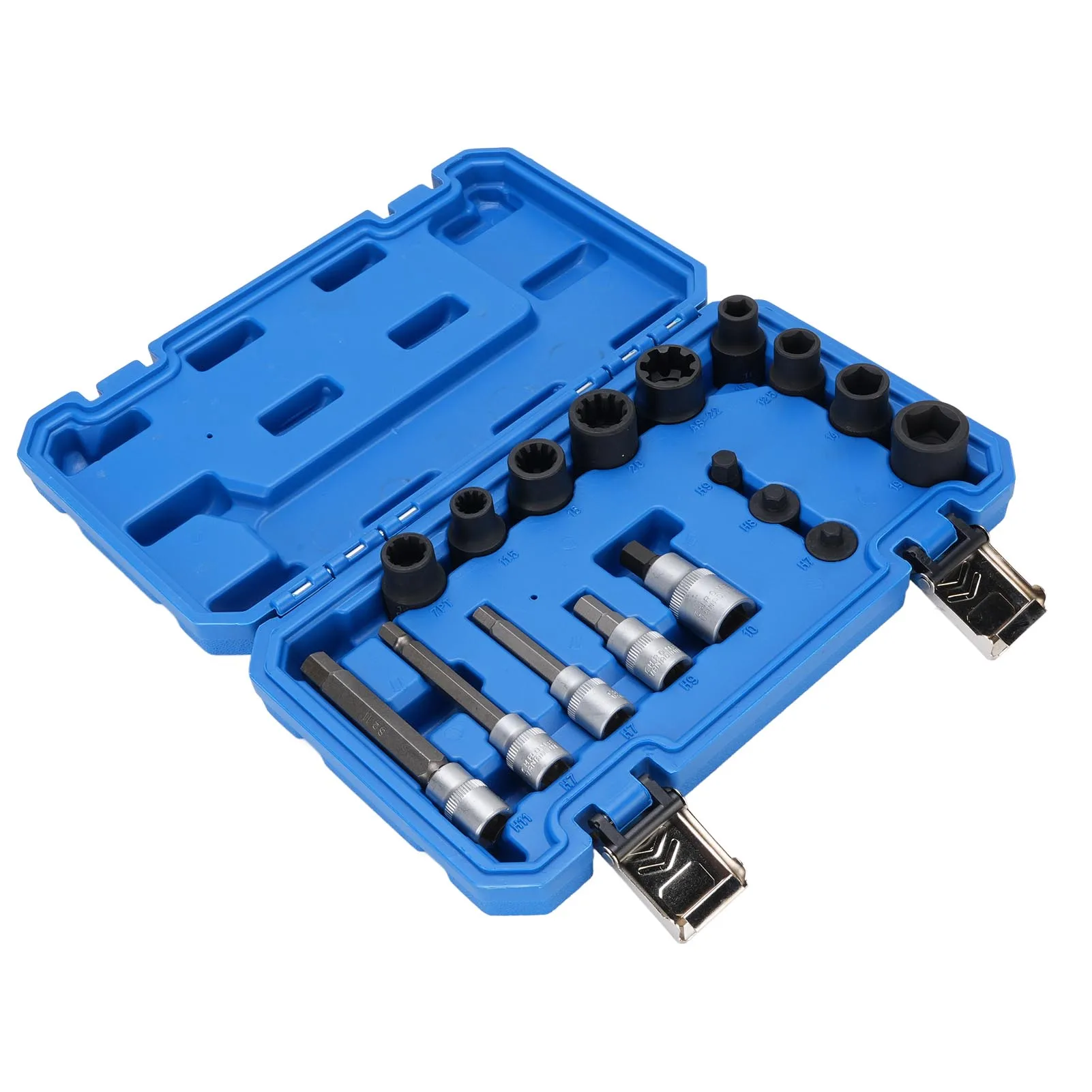 17‑Piece CR‑MO Steel Brake Caliper Socket Hand Tool Set 11.5‑22mm H7‑H9 Sizes For Audi VW BMW Benz Porsche Brake System Servicin