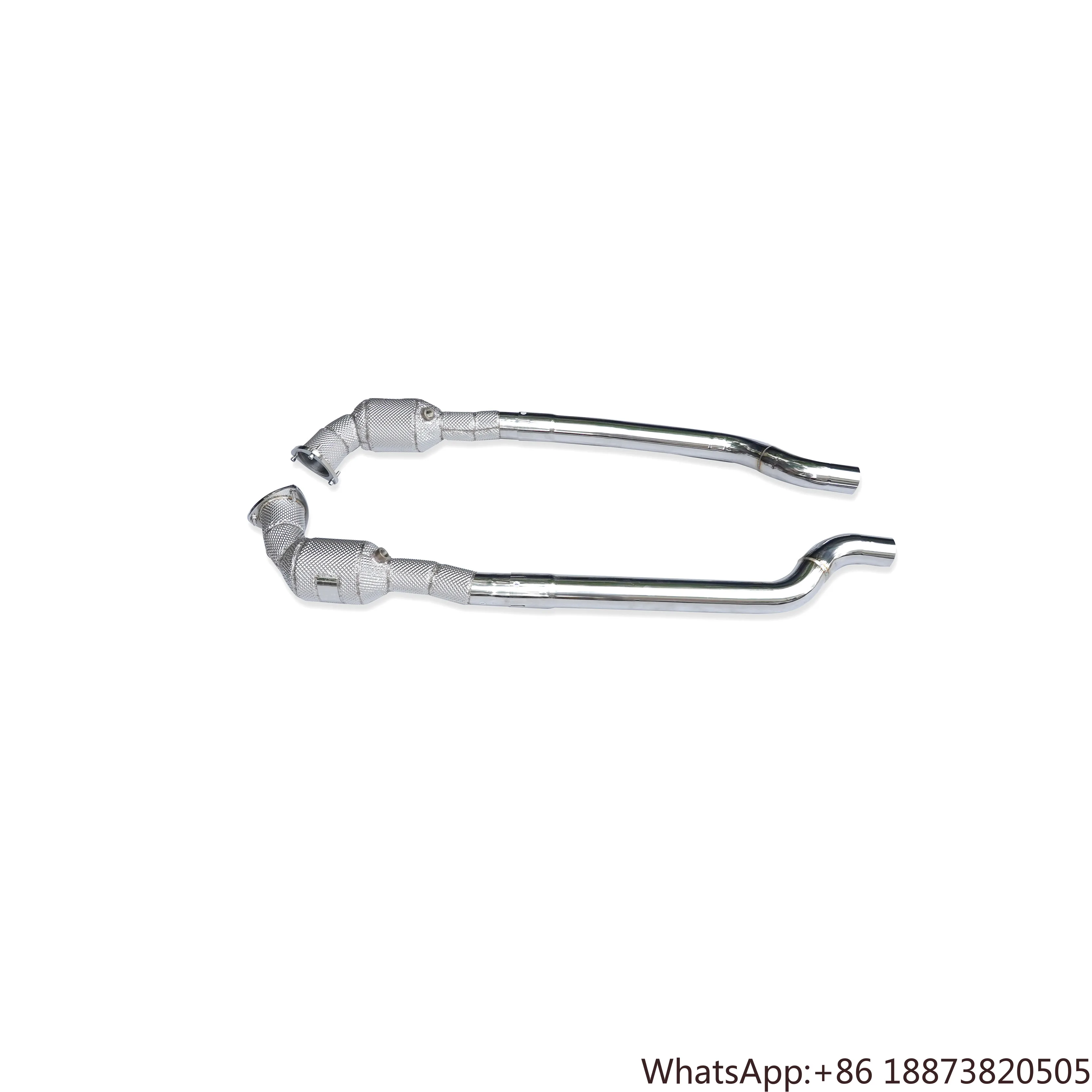 

Горячая спортивная водосточная труба из нержавеющей стали для Maserati Quattroporte 4,7 л, водосточная труба с тепловой оберткой и каталитическим нейтрализатором