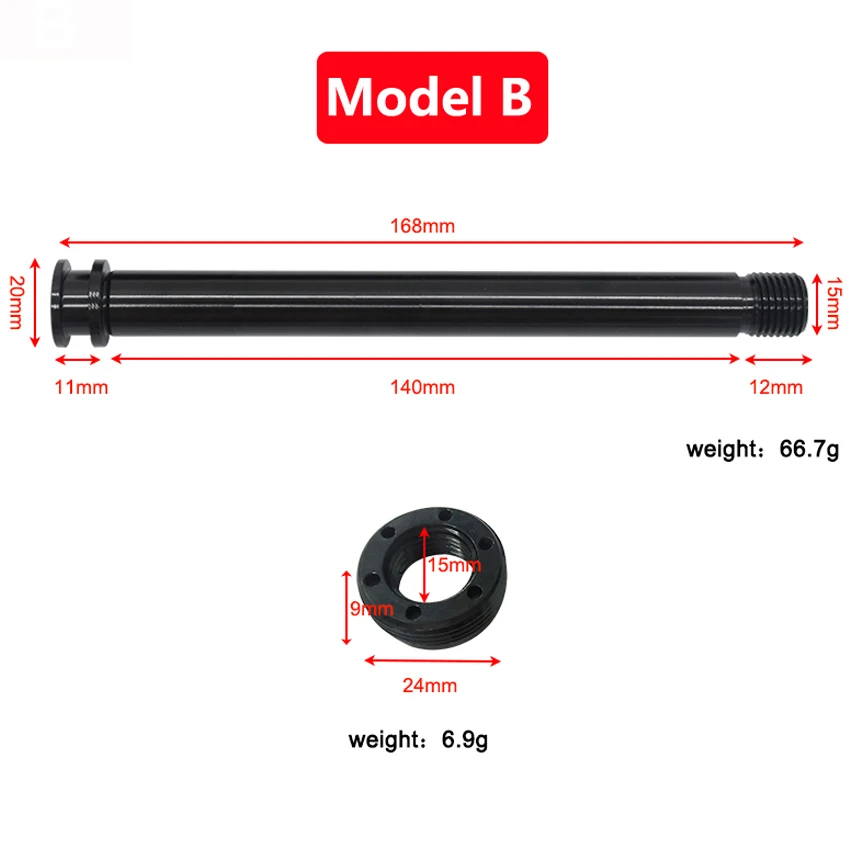 MTB Bike Fork Barrel shaft rod BOOST 110x15mm For Manitou Machete MARKHOR R7 M30 Thru Axle Bicycle Front Forks