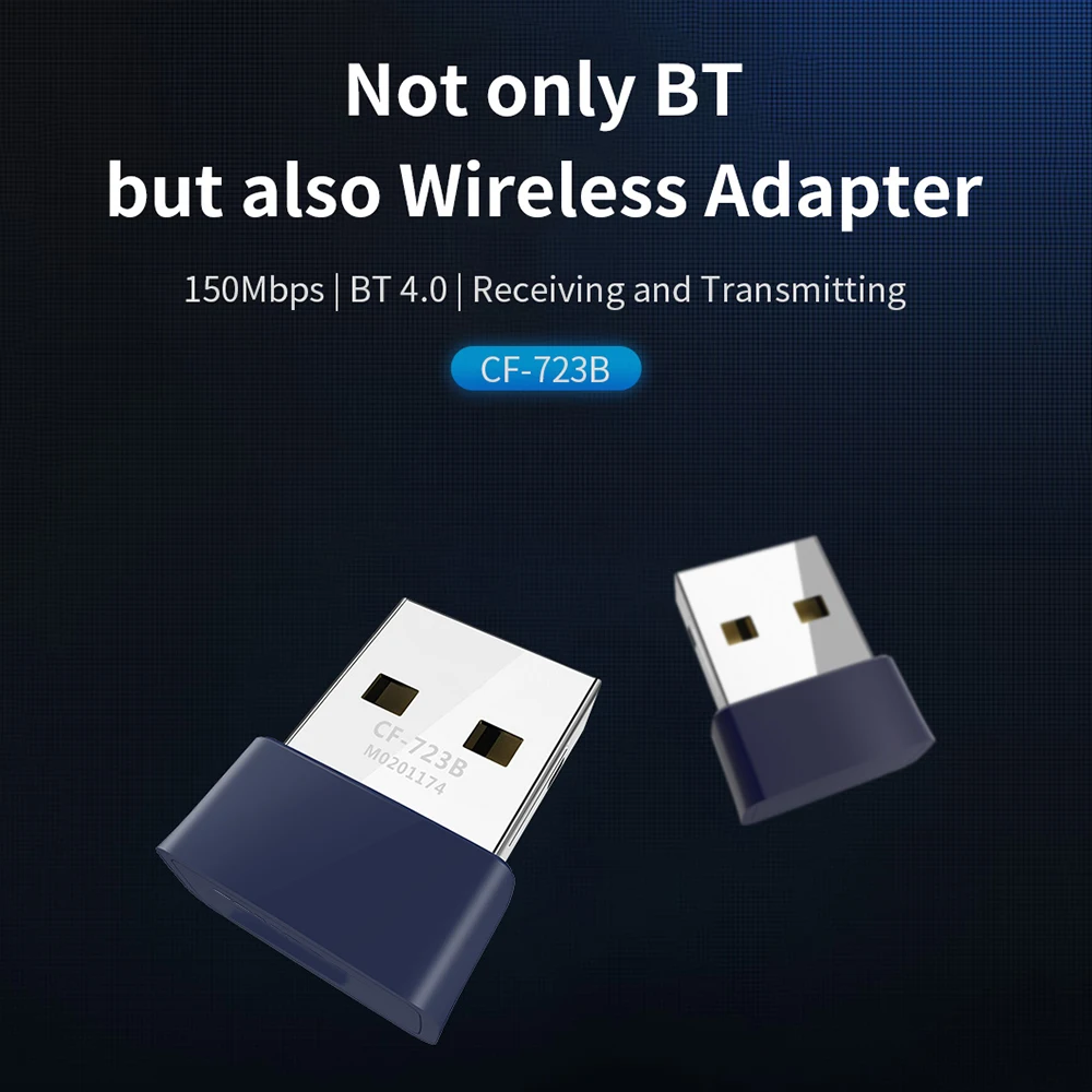 150Mbps USB WiFi Bluetooth-compatible 4.0 Adapter 2.4Ghz Wireless External Receiver Transmitter RTL8723 WiFi Dongle for PC